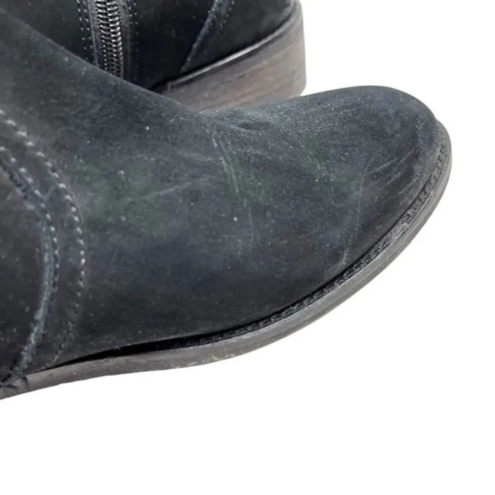 STEVE MADDEN CHANCES Genuine Leather Exposed Zipper Ankle Boots Booties sz 8